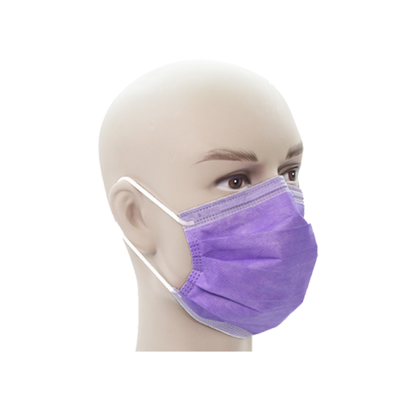 Medical Procedure Face Mask Purple with Earloop