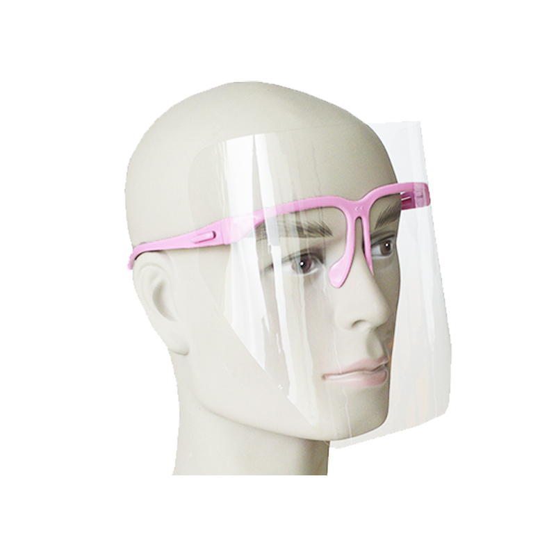 Disposable Pink Clip On Face Shield