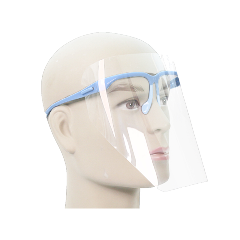 Disposable Blue Clip On Face Shield