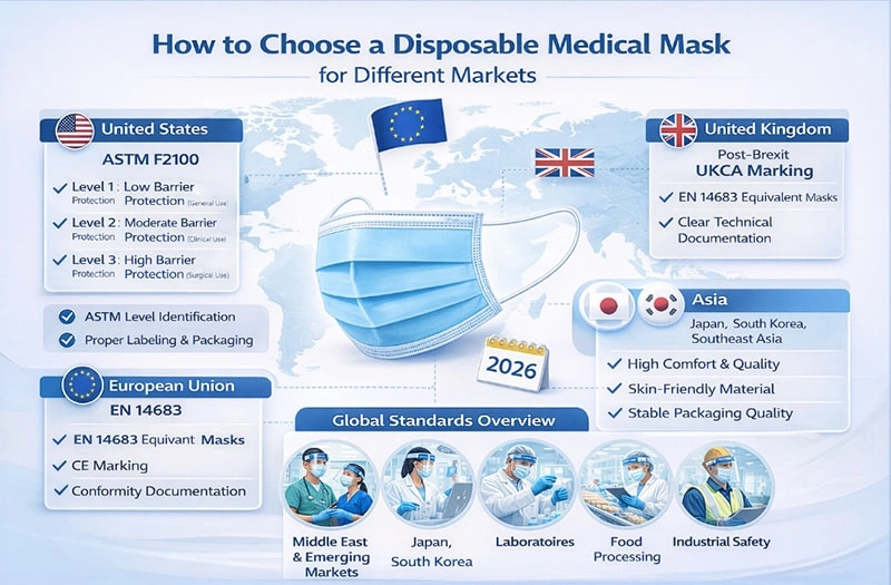 How to Choose a Disposable Medical Mask for Different Markets